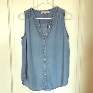 LOFT Chambray Top